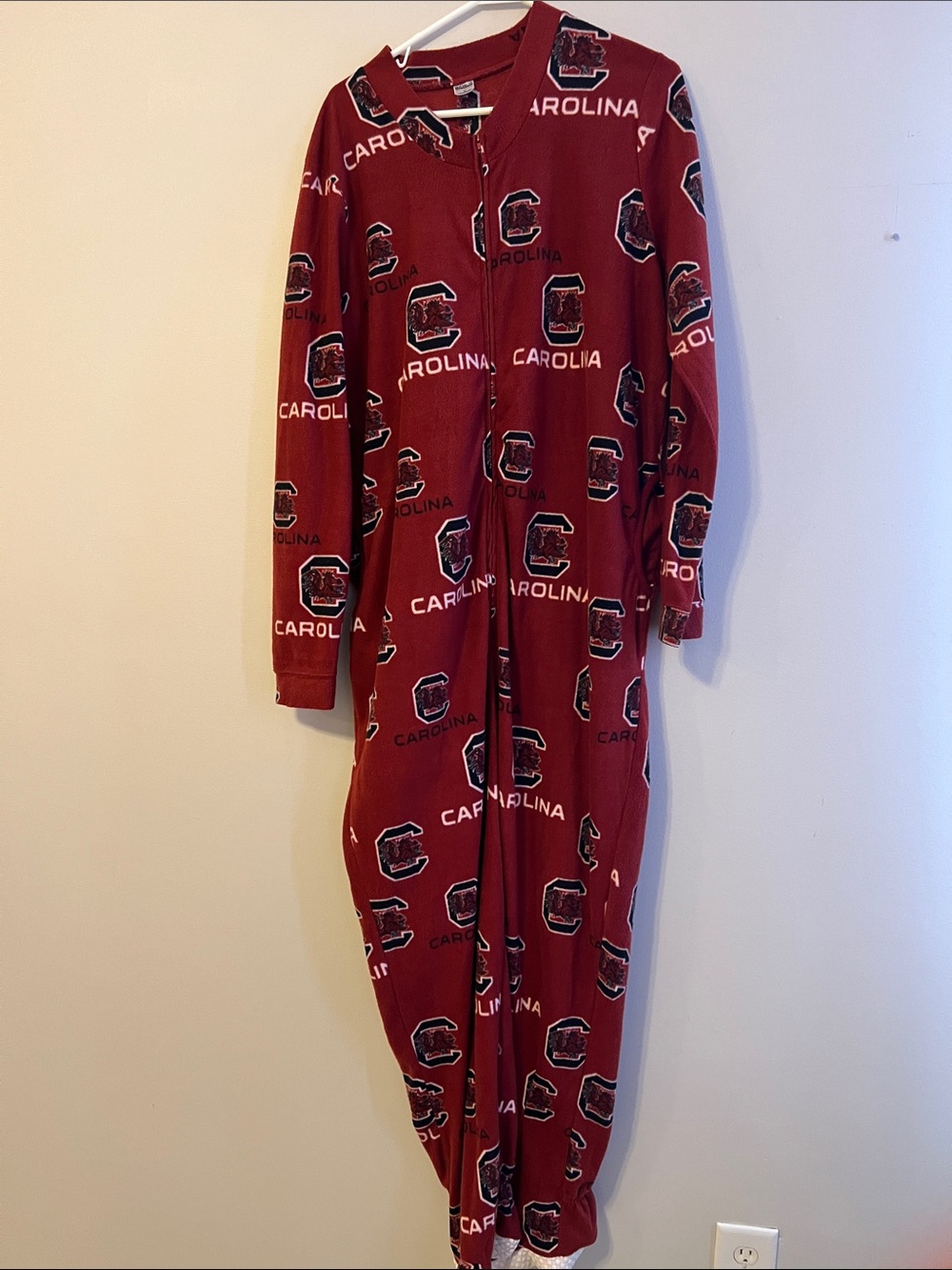 South Carolina Gamecocks Red One-Piece Pajama Jumpsuit Onesie